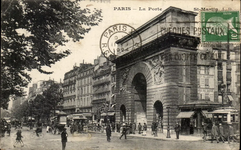 Paris — A Porta Saint-Martin — editor L.D. (St-Martin L.D.) - Frente