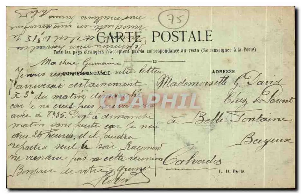 Paris — A Porta Saint-Martin — editor L.D. (St-Martin L.D.) - Verso