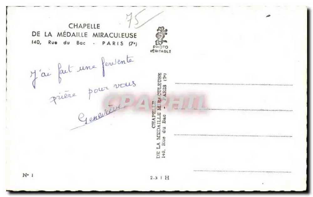 Christus am Kreuz — poetischer Text — Kapelle der Gnadenmedaille, Paris - Rückseite