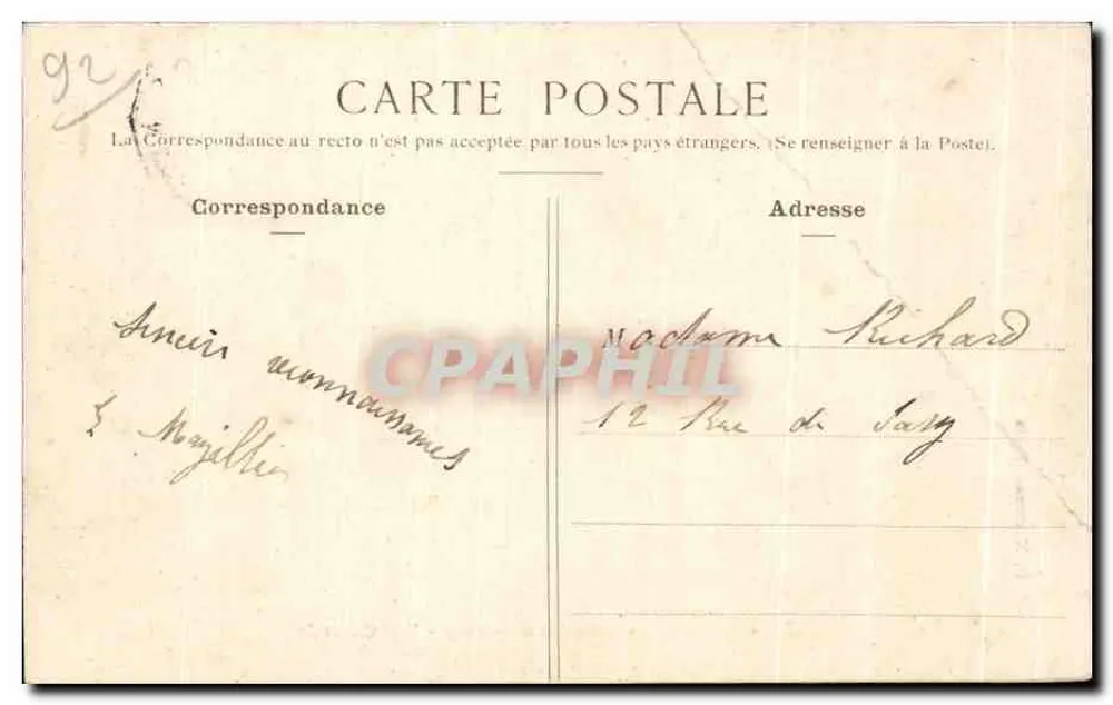 Auteuil - Villa Montmorency - Allgemeine Ansicht — unbekannter Verlag, n° 35 - Rückseite