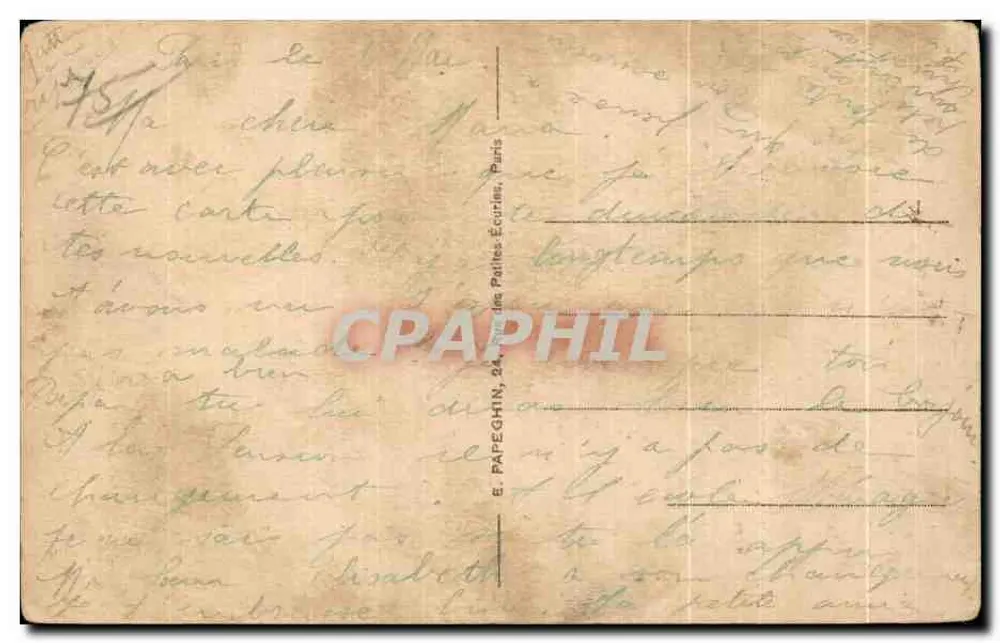 Paris - Der Boulevard und die Porte Saint-Denis — Verlag E. Papeghin, n°40 - Rückseite