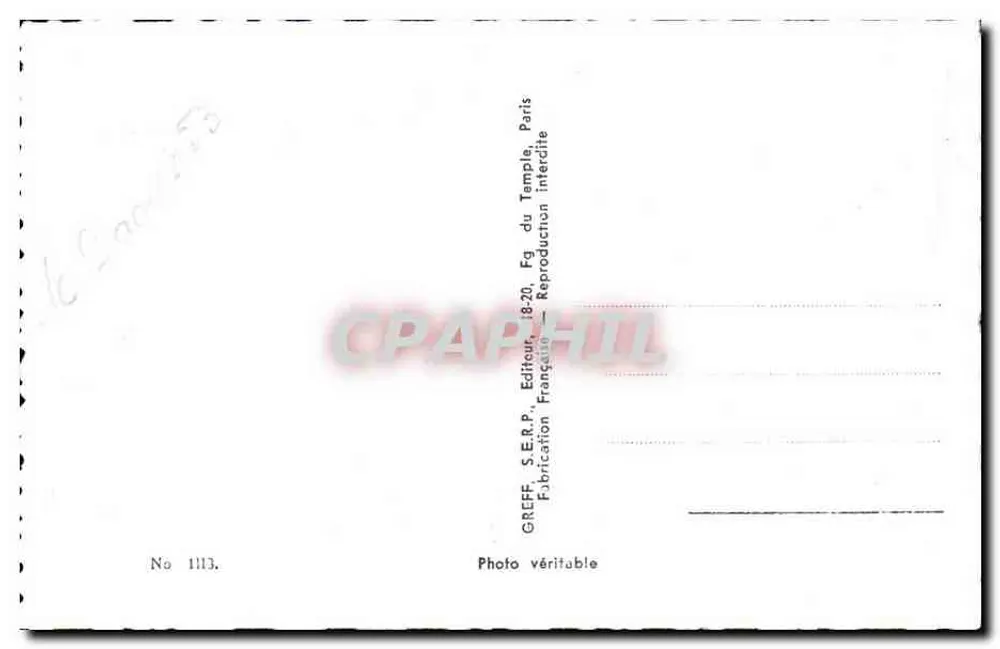 Bagnoles-de-l'Orne — Lembrete — Greff, n° 1113 - Verso