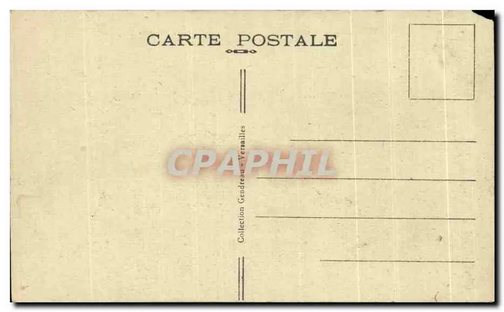 Versailles — Der Nordflügel des Schlosses an dem Tag der Großen Fontänen — E. G. - Rückseite