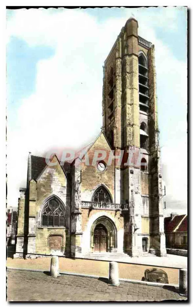 Igreja de Château-Thierry — vista da torre e do portal — Edição Glatigny - Frente