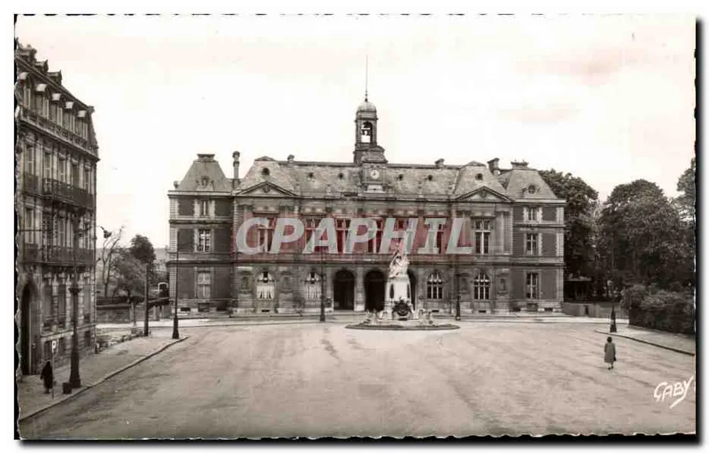 Elbeuf — Rathaus und Aristide-Briand-Platz — Éditions Caby - Vorderseite