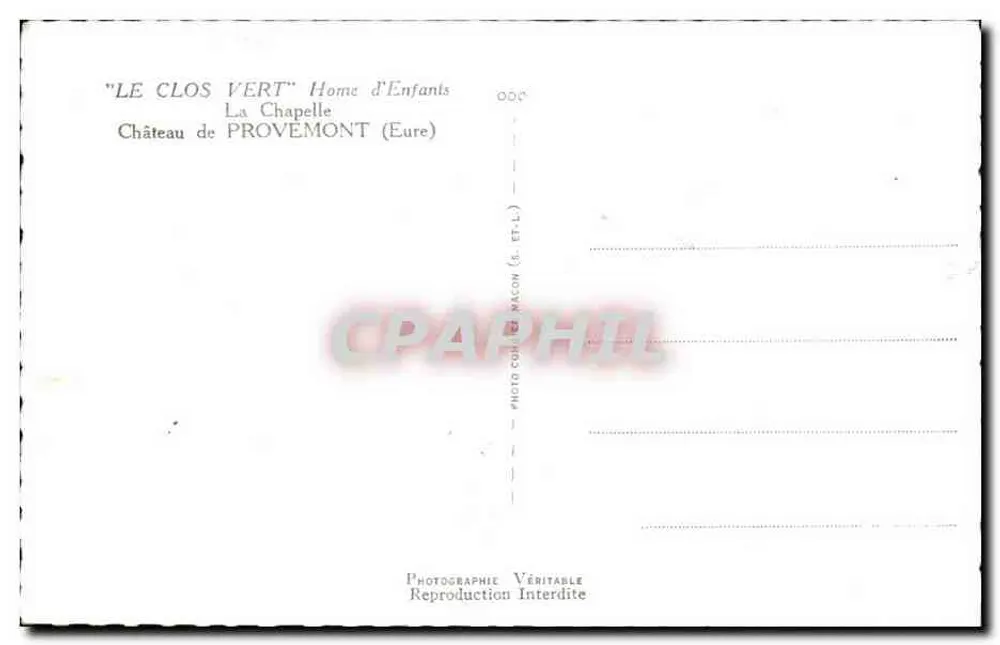 Kapelle von Provemont — Der Grünere Bereich — Authentische Fotografie - Rückseite
