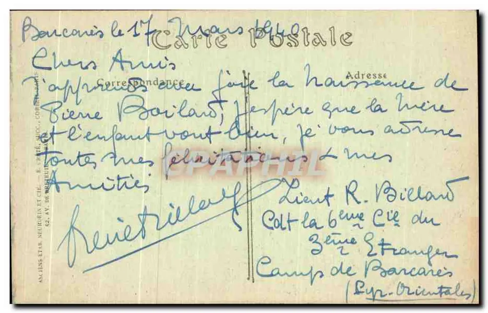 Schrank des 18. Jahrhunderts — Gehörte der Mutter des Marschalls Joffre — Eigentum des Soldatenheims in Perpignan - Rückseite