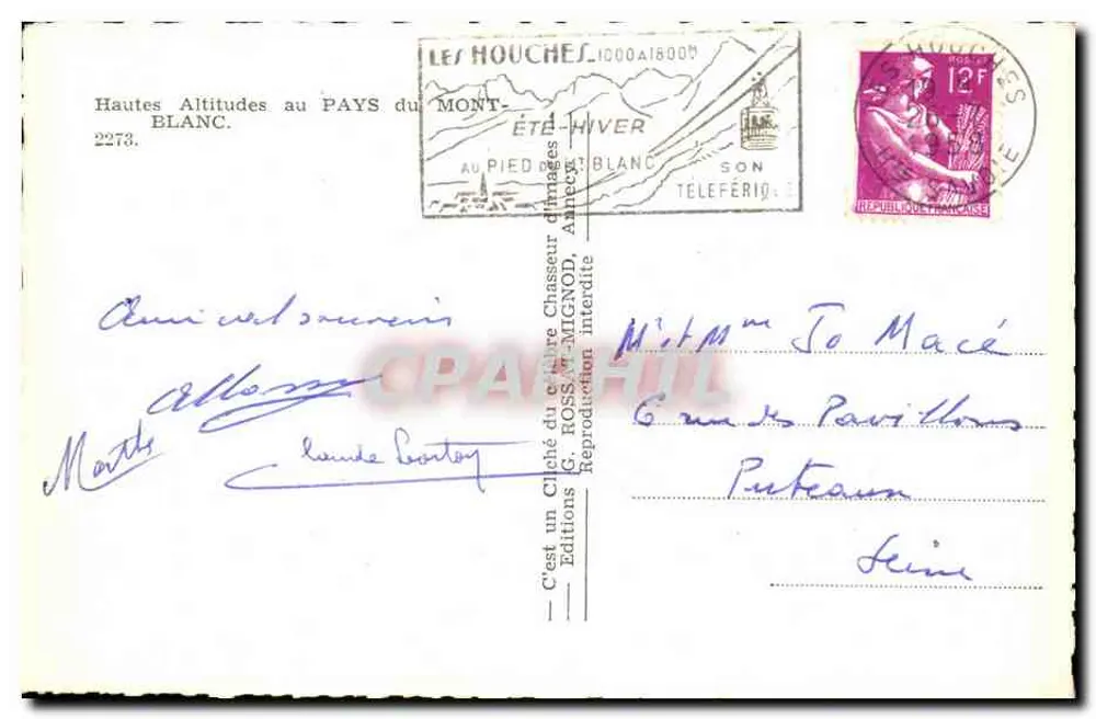 Land des Mont-Blanc — Hohe Höhen — Editions C. ROSSA-MIGNOD - Rückseite