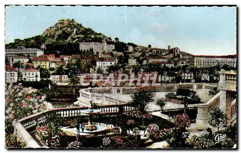 Ansicht von Hyères-les-Palmiers — Schloss und Stadt — Verlag C. G. P. n° 191 - Vorderseite