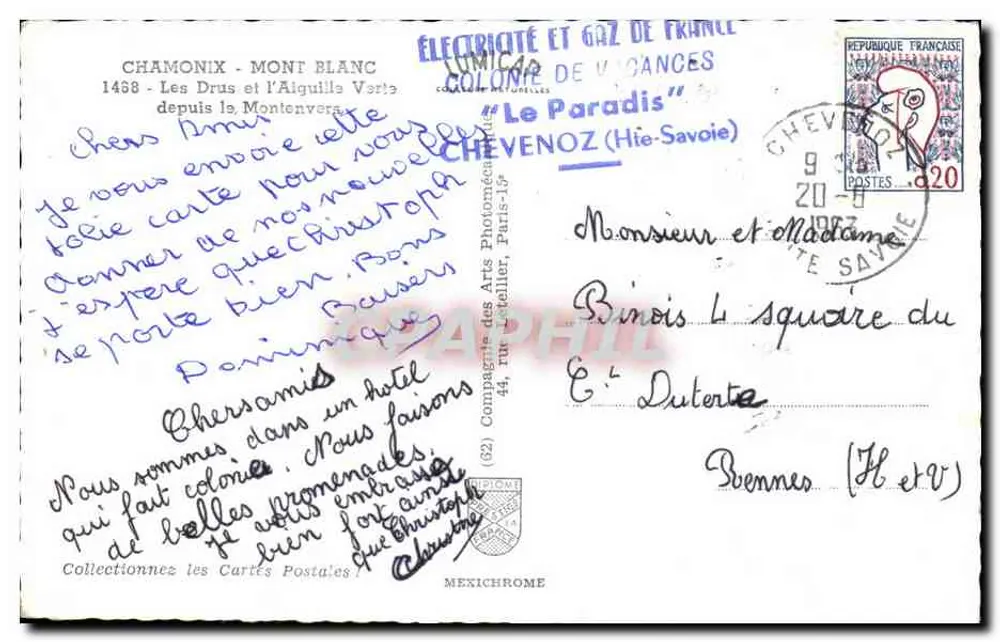 Les Drus e a Aiguille Verte — Chamonix — Edição Mexichrome - Verso