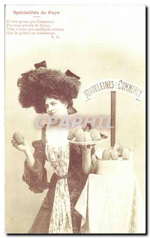 Madeleines de Commercy — Publicidade para especialidades locais — Imprimerie de Barras - Frente