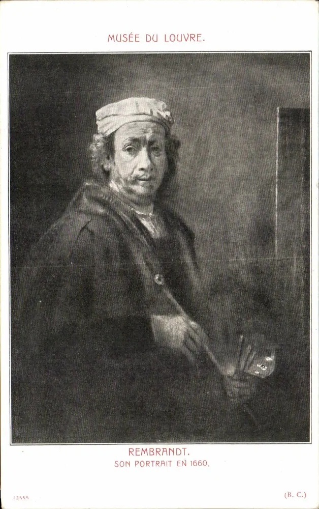Rembrandt — Selbstporträt aus dem Jahr 1660 — Musée du Louvre, Ausgabe B. C., Nr. 12555 - Vorderseite