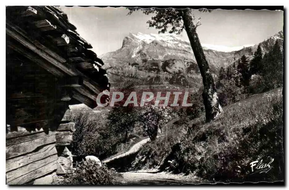 Ein altes Chalet und die Aiguières de Warens — Éditions Flarn, n°152 - Vorderseite