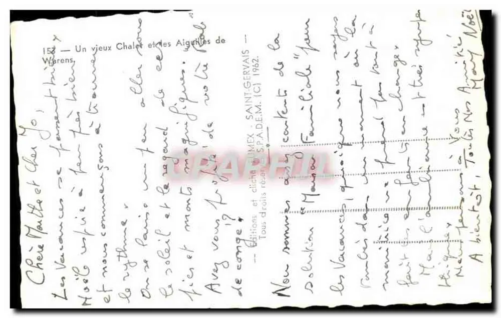 Ein altes Chalet und die Aiguières de Warens — Éditions Flarn, n°152 - Rückseite