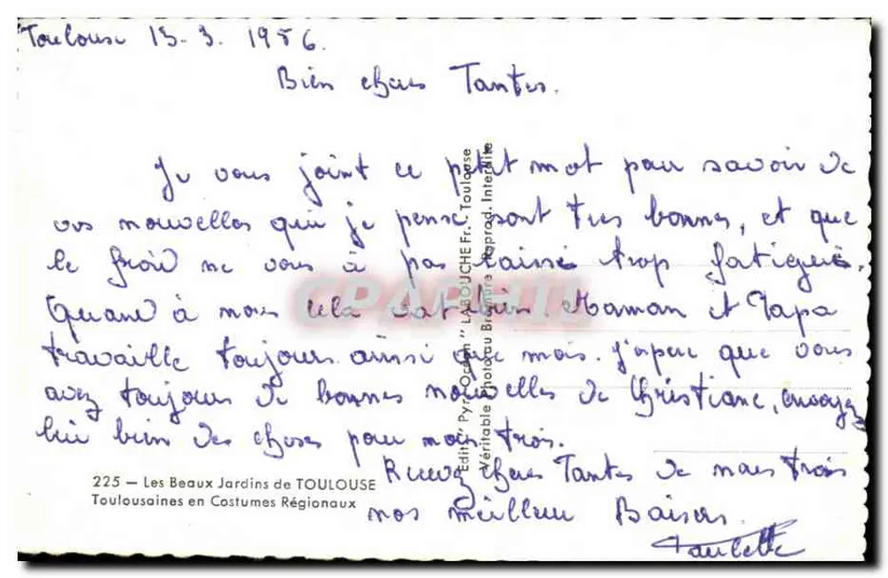 Os Jardins de Toulouse — Editor Juche, n° 225 - Verso
