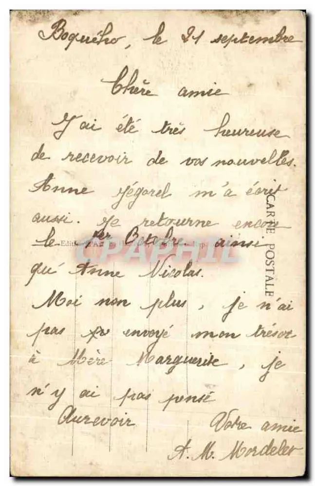 Bocquéro — Château du Romain en Cohinlac (Environs de Quintin) — Édition Bie - Bocquéro - Rückseite