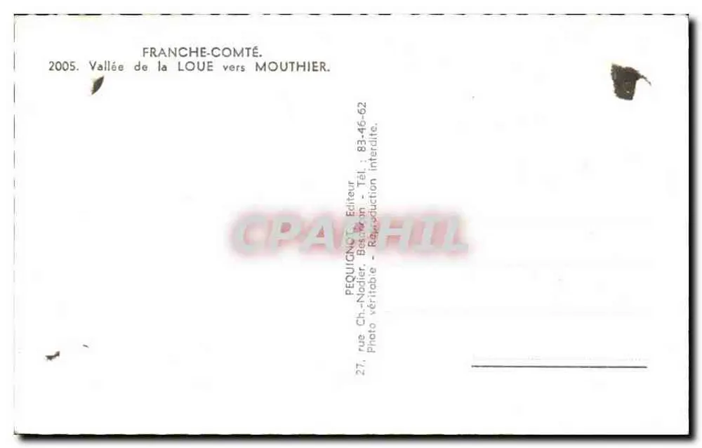 Wąwóz Loue — w kierunku Mauthier — Péqui-Nodier - Rewers