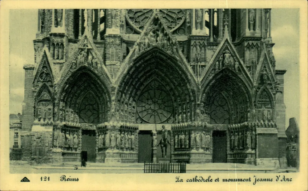 Reims — Die Kathedrale und das Denkmal Joan of Arc — n° 121 - Vorderseite