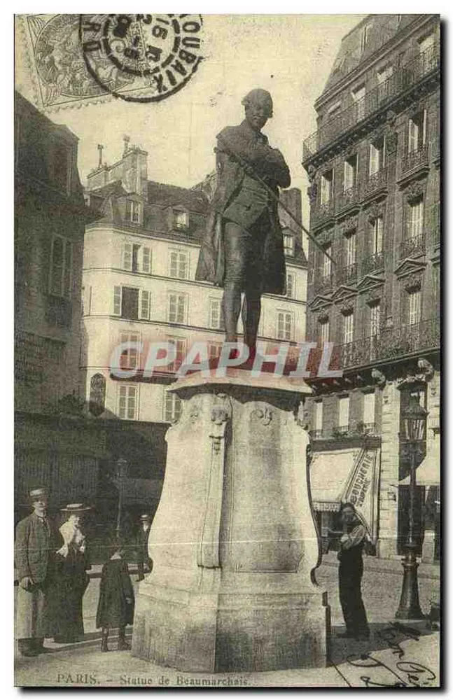 Paris — Statue de Beaumarchais — Édito-Service SA, série D2 465 - Frente