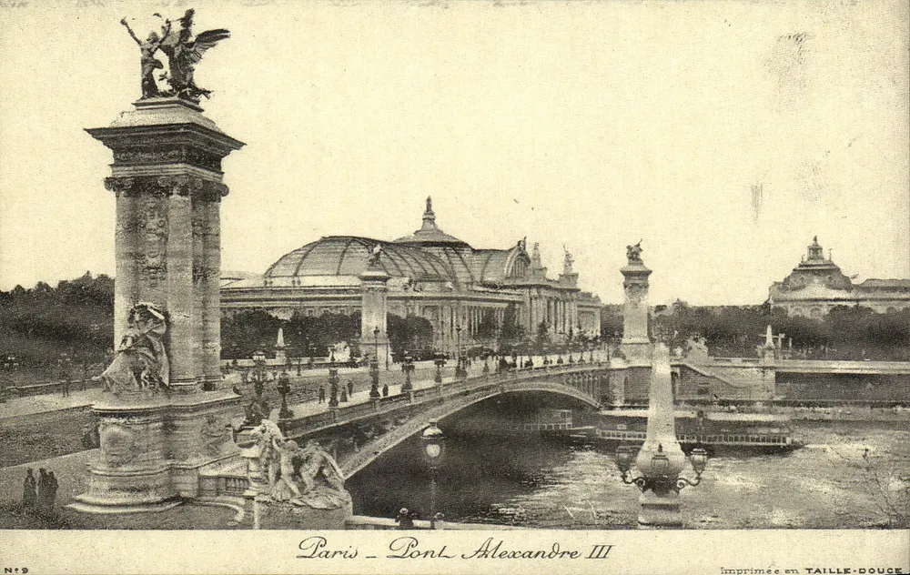Paris - Ponte Alexandre III — Impressa em TAILLE-DOUCE, N°9 - Frente