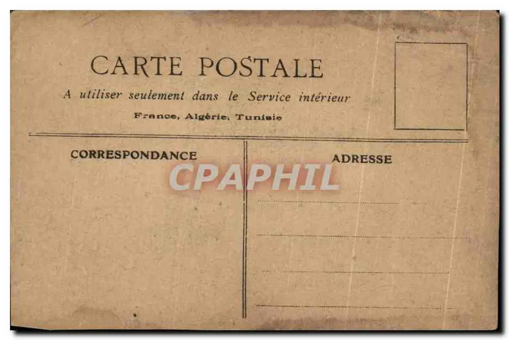 Scène de café — trois hommes dans un café — éditeur V. Camelot, série 'Petits Métiers de la Rue' - Achterkant