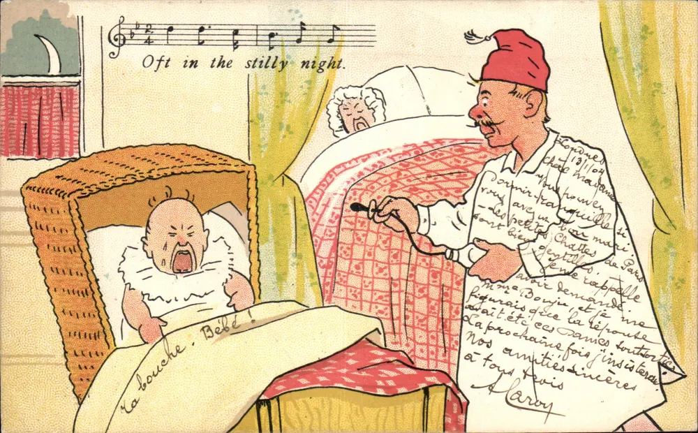 Weinendes Baby — Humorvolle Szene — Millar & Lang, 'National' Series - Vorderseite