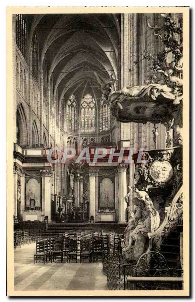 Innenansicht der Kathedrale Notre-Dame de Strasbourg — Blick auf den Chor — unbekannter Verlag, Seriennummer nicht sichtbar - Vorderseite