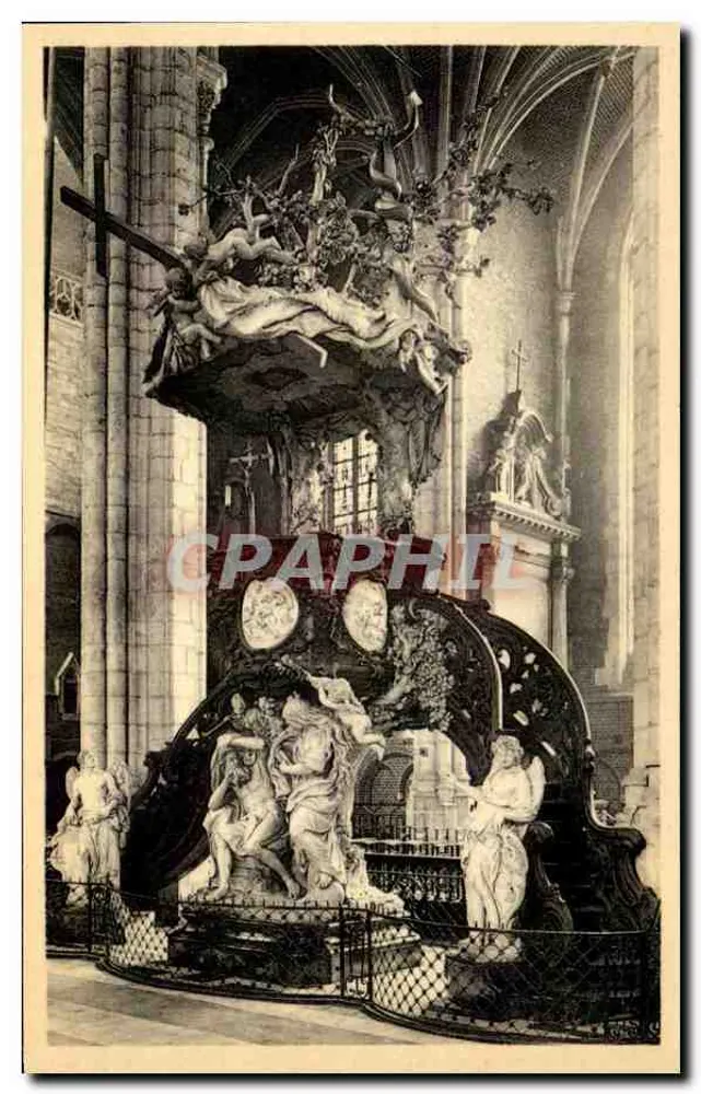 Geschnitzter Predigerstuhl — Kathedrale von Tournai — n° 19 - Vorderseite