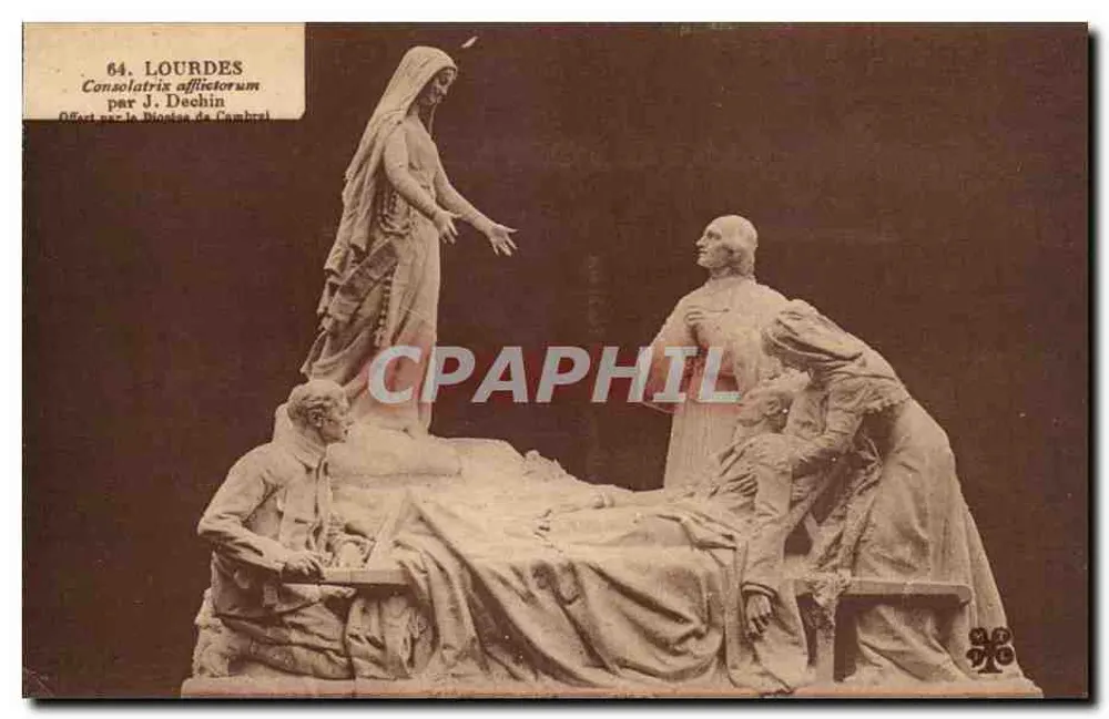 Lourdes — Consolatrix afflictorum von J. Dechin — Geschenkt von der Piolesta de Cambrai - Vorderseite