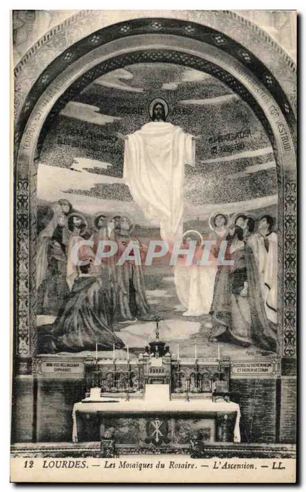 Lourdes — Die Rosenkranz-Mosaiken — Die Auferstehung — LL. - Vorderseite