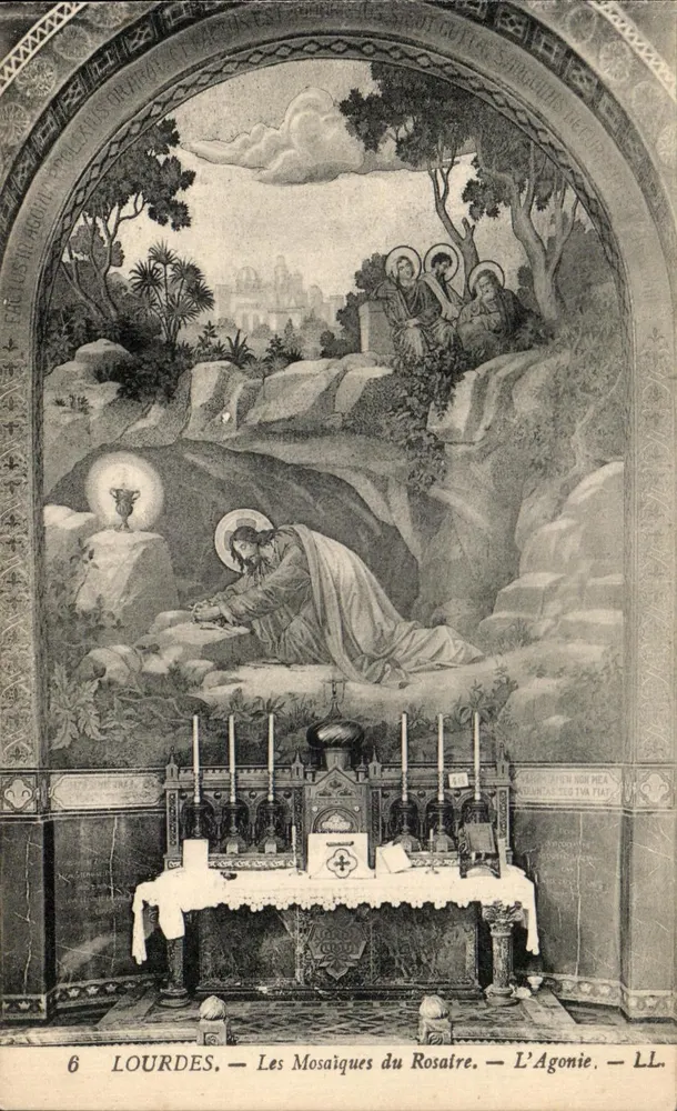 Lourdes — Die Mosaiken des Rosenkranzes — Die Agonie — LL - Vorderseite