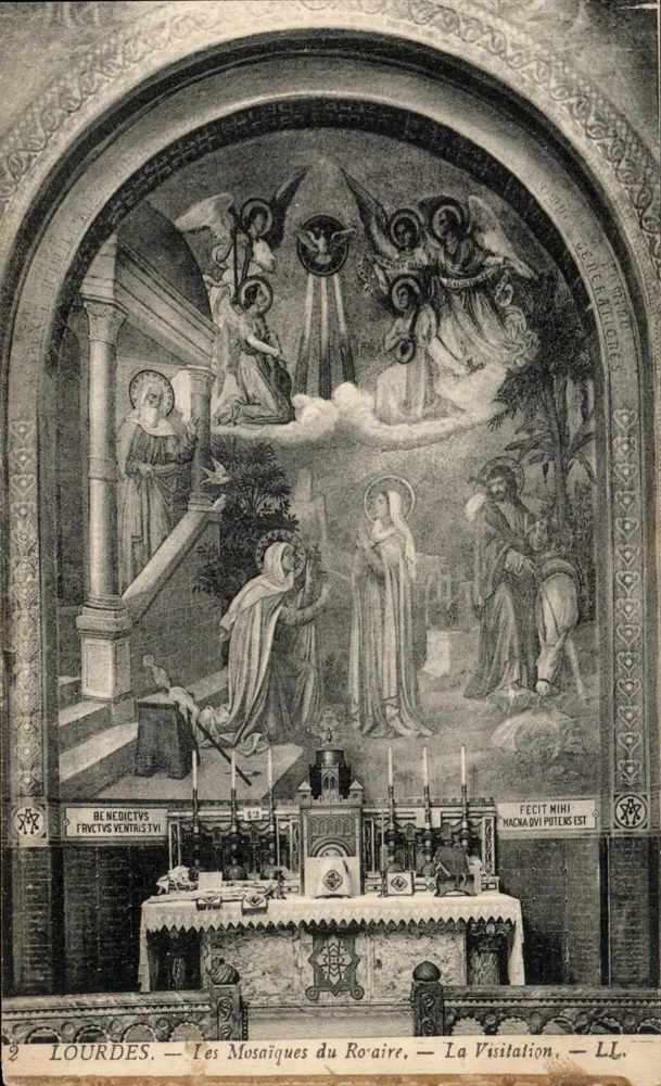 Lourdes — Die Mosaiken des Rosenkranzes — Die Besuchung — L.L. - Vorderseite