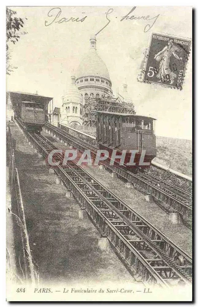 Paris — O Funicular do Sagrado-Coração — I.L. - Frente