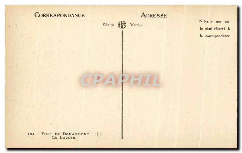 Fort de Douaumont — Innere des Forts — Edition Verdun, Nr. 184 - Rückseite