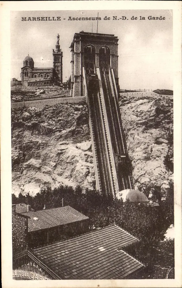 Marselha - Elevadores de N.-D. da Guarda — Editor D. de la Garde - Frente