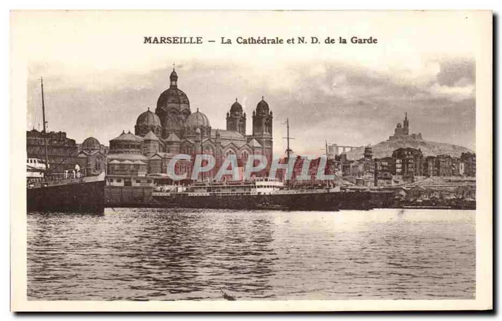 Marseille — Die Kathedrale und N.D. de la Garde - Vorderseite