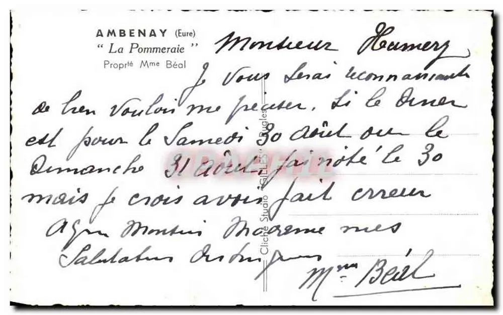 Ambenay (Eure) — La Pommeraie — Eigentum von Mme Béal - Rückseite