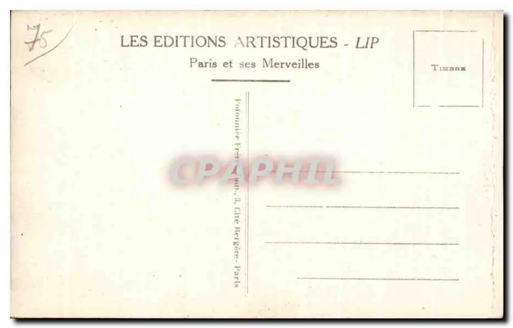 Paris - Der Pantheon (Die Krypten) — Grabmal von Soufflot (1713-1780), Architekt des Panthons — Éditions LIP - Rückseite