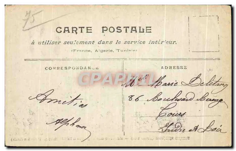 Paris überschwemmt (Januar 1910) — Ankunft der Abgeordneten im Parlament — Sammlung Tarde - Rückseite
