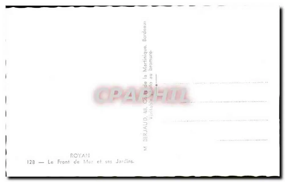 Royan — La Fronte di Mare e i suoi Giardini — M. Derjaud, Bordeaux - Verso