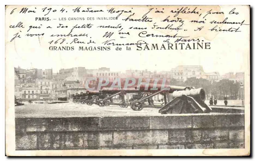 Paris — Die Kanonen der Invaliden — Grands Magasins de la Samaritaine - Vorderseite