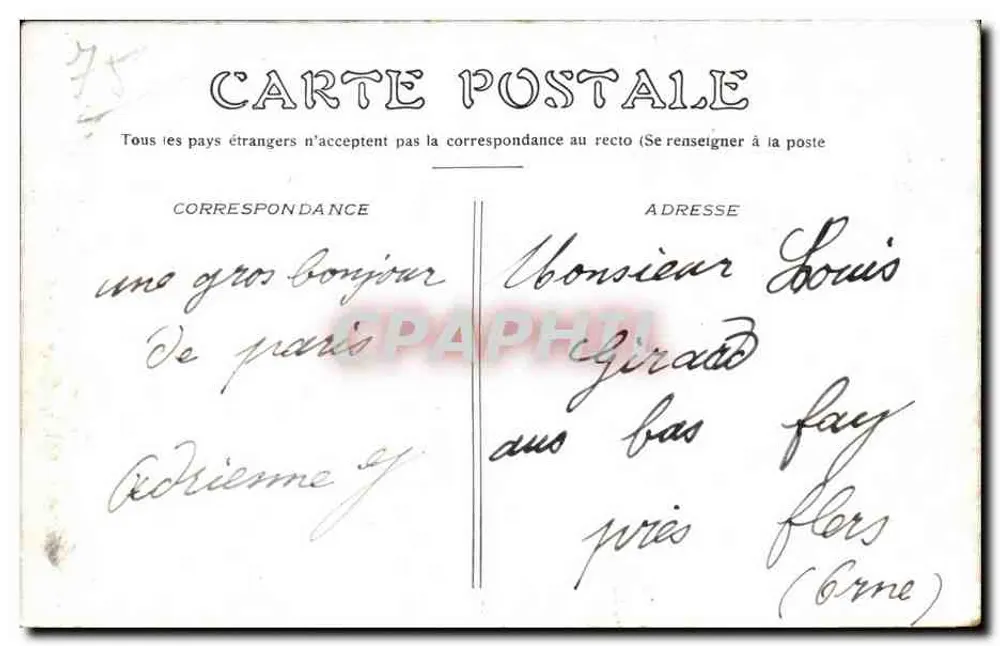 Paris. — Panorama der Montagne Sainte-Geneviève — Verlag nicht sichtbar - Rückseite