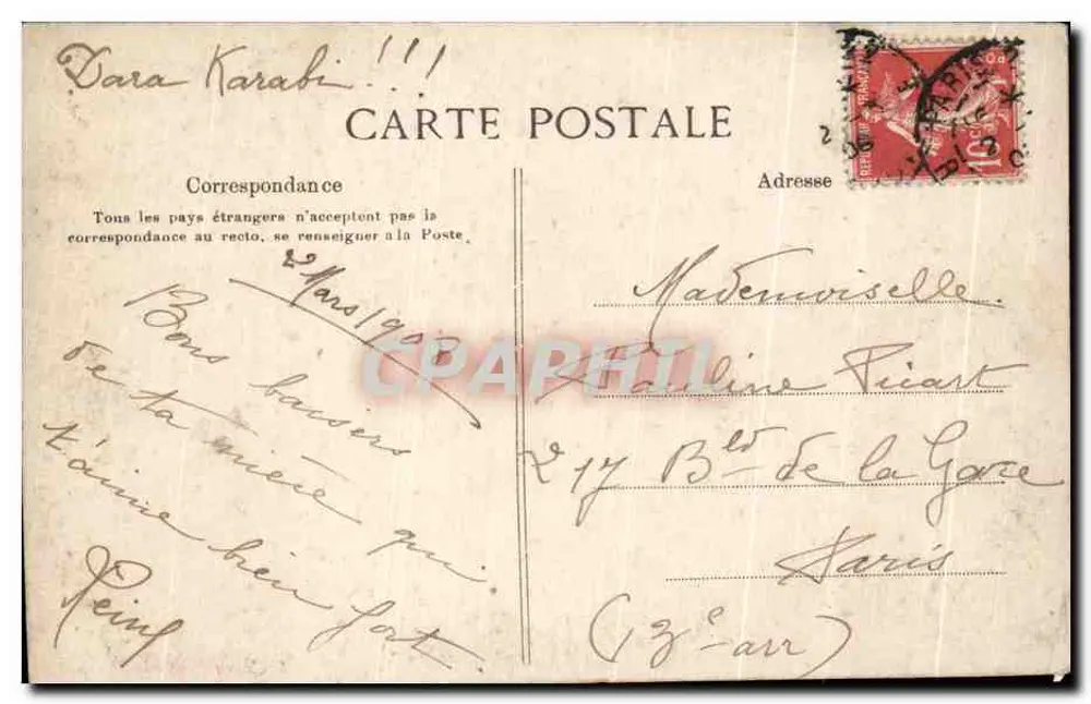 Paris — Ansicht vom Pavillon de Flore — Ausgabe 934 - Rückseite