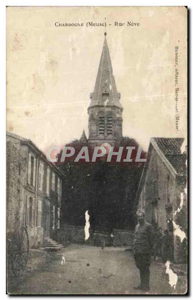 Chardogne (Meuse) - Rue Nève — éditeur Binoist, imprimeur à Bar-le-Duc (Meuse) - Frente