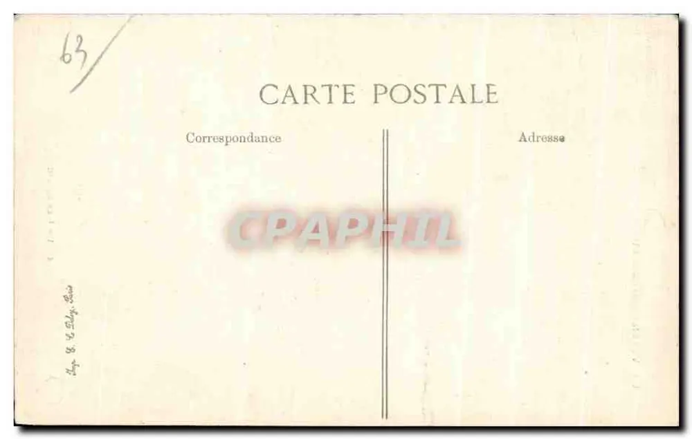 Ein Montagnard — Porträt eines alten Mannes mit Hut und Stock — Verlag V.D.C. n°24 - Rückseite