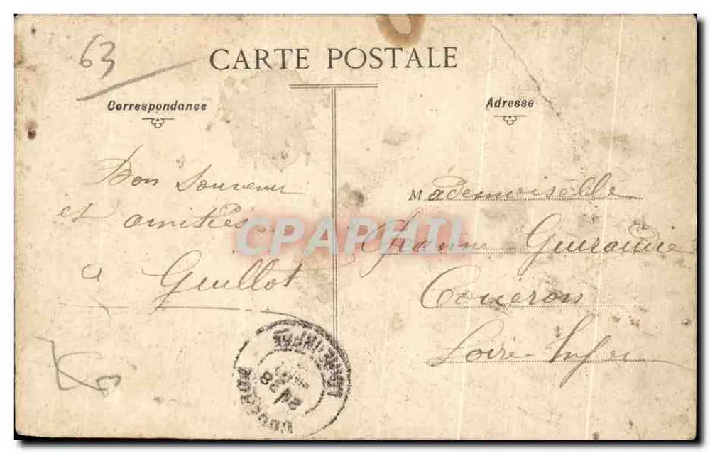 Sommet du Puy-de-Dôme et l'Observatoire — éditeur L'Élirendelle, Paris, n° 494 - Rückseite