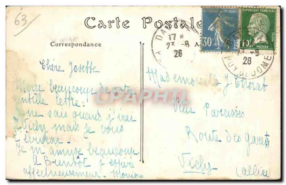 Castelo de ROUZAT — A Fazenda - Verso