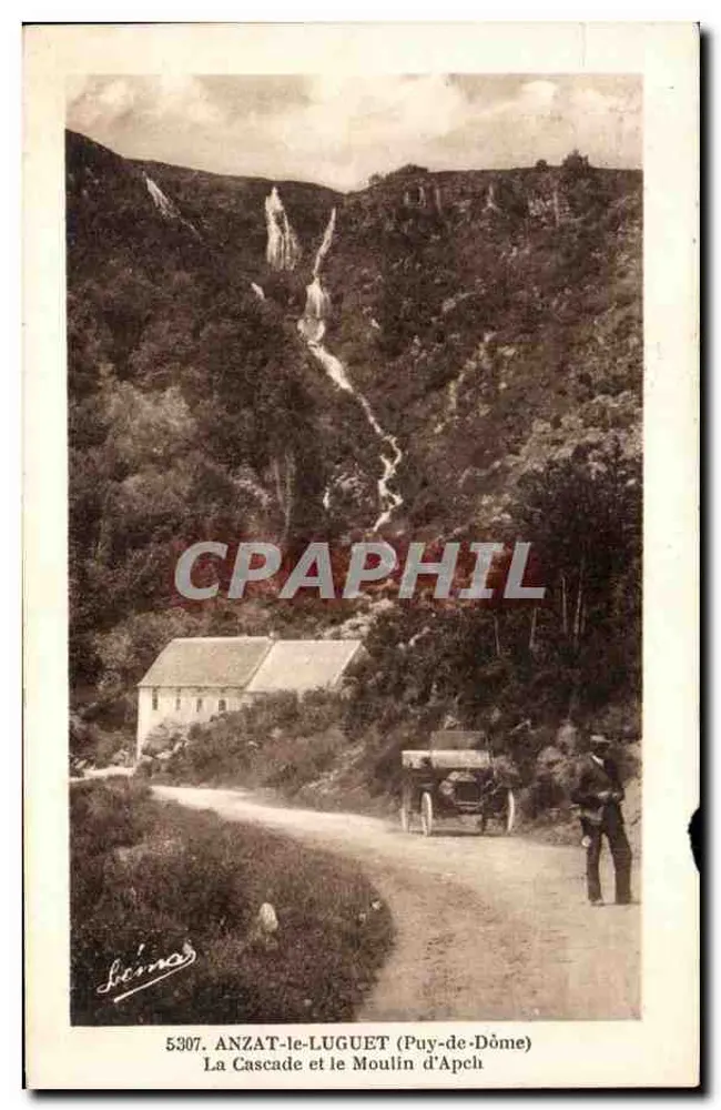 Anzat-le-Luguet (Puy-de-Dôme) — Cascade et Moulin d'Apch — éditeur Seinas, n° 5307 - Vorderseite