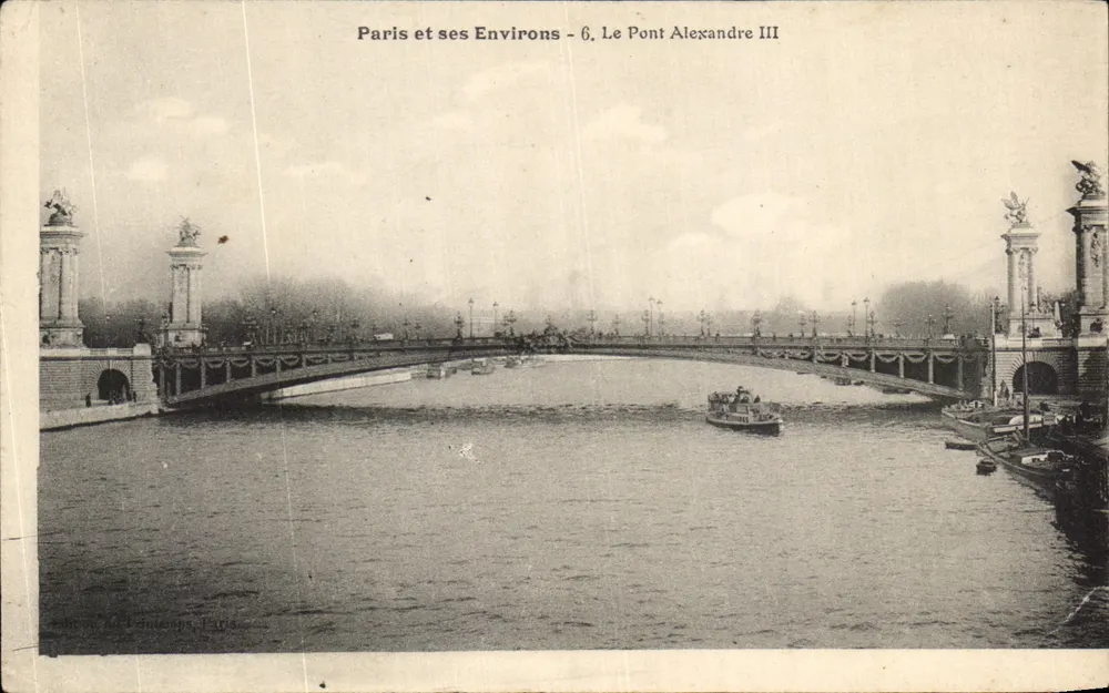 Paris e seus arredores - 6. O Ponte Alexandre III — Editor: Paris, L. Guérin, Paris - Frente