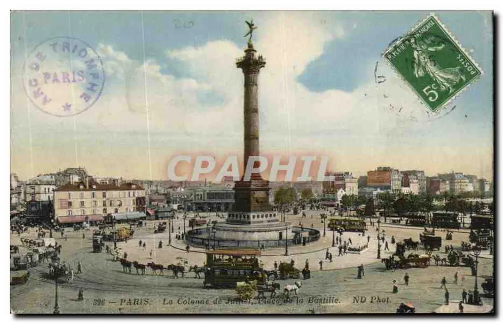 Die Siegessäule, Place de la Bastille — Paris — ND Fotografie — Nr. 386 - Vorderseite